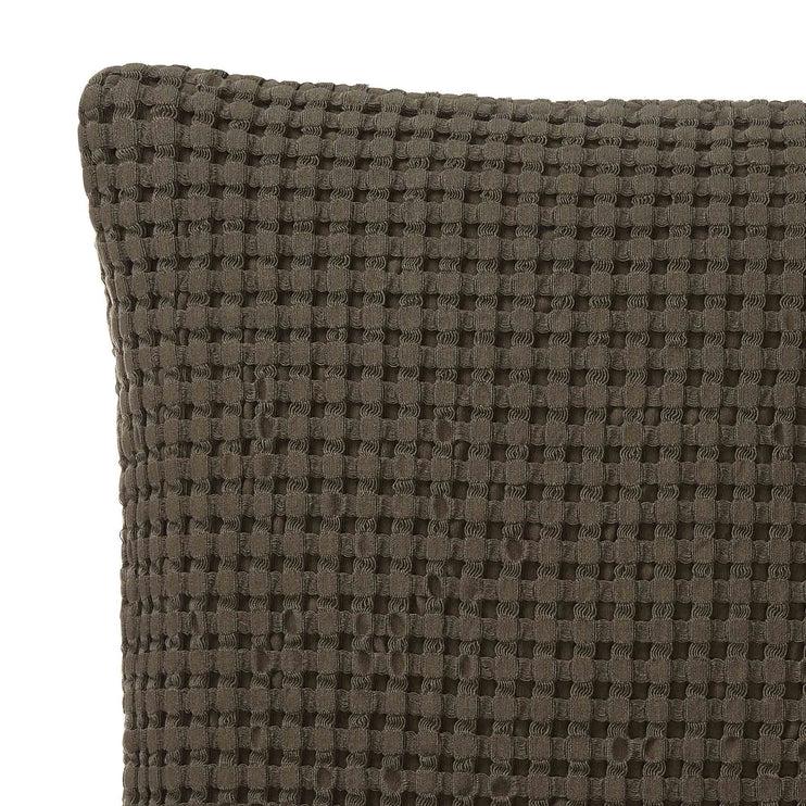 Veiros Sao Cushion moss green, 100% cotton | URBANARA cushion covers