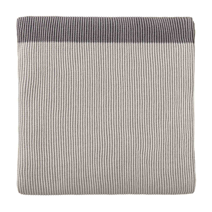 Viseu Cotton Blanket off-white & light grey & dark grey, 100% cotton