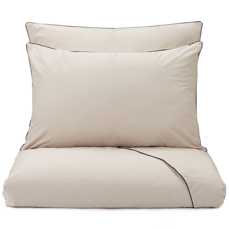 Vitero Pillowcase natural & black, 100% combed cotton