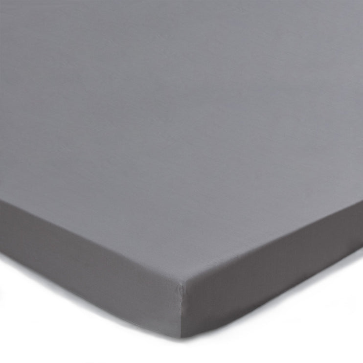 Topper-Spannbettlaken Vivy Grau, 100% Baumwolle