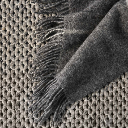 Saldus Wool Blanket in grey & cream | Home & Living inspiration | URBANARA