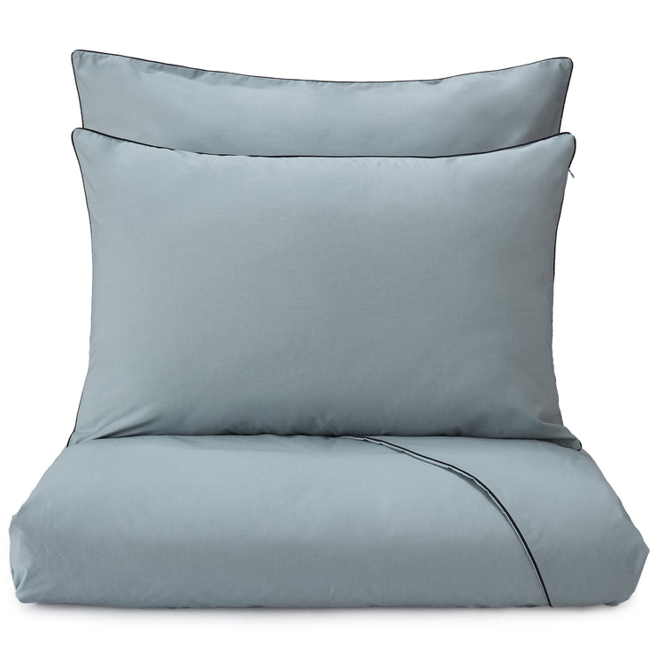 Kissenbezug Vitero Grüngrau & Schwarz, 100% gekämmte Baumwolle