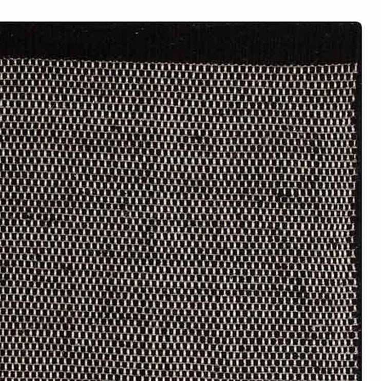 Wollteppich Kolong übergroß Schwarz & Eierschale, 100% Wolle