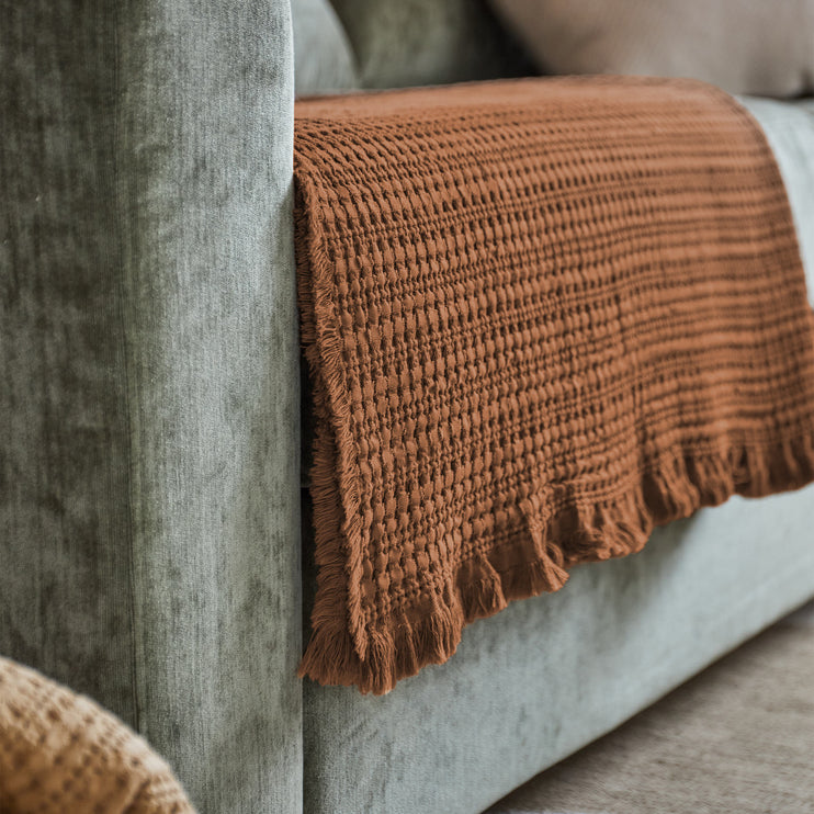 Baumwolldecke Anuda [Kastanie]