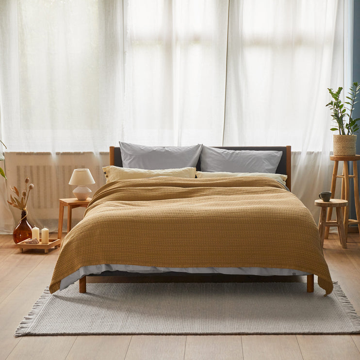 Baumwoll-Tagesdecke Anadia [Kork]