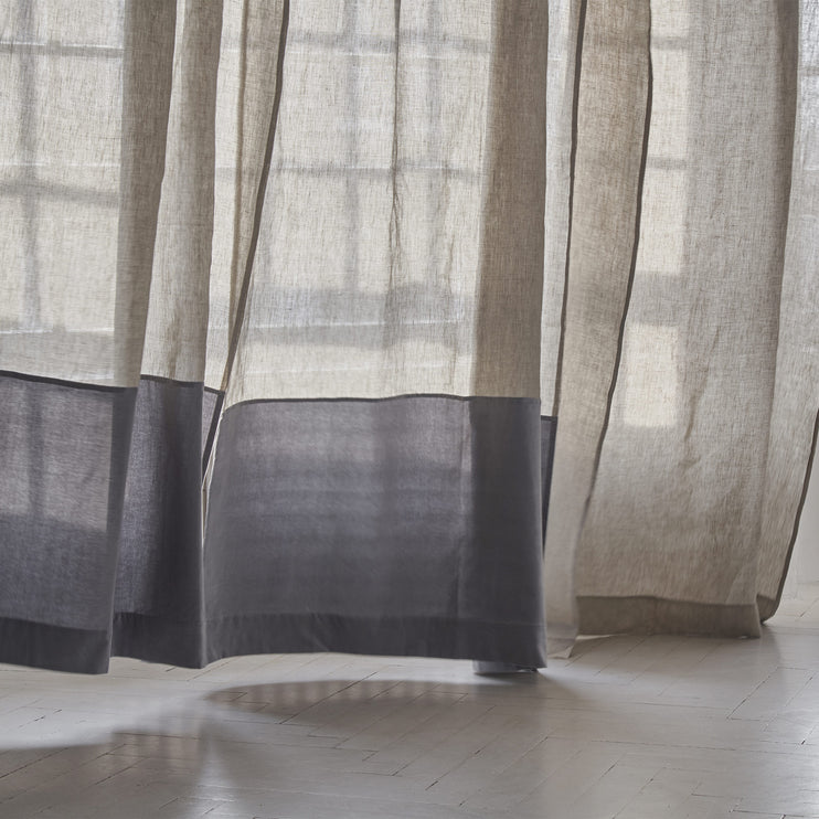 Vorhang-Set Cataya [Natur/Anthrazit]