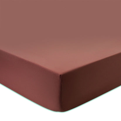 Flanell-Spannbettlaken Cambra [Maron]
