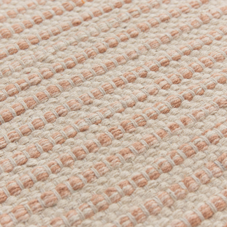 Runner Duburi Pale terracotta & Natural white, 100% Cotton | URBANARA Runners