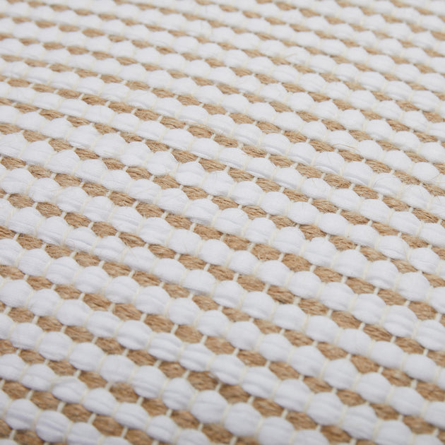 Upcycling-Kissen mit Füllung Cadema [Weiß & Beige]