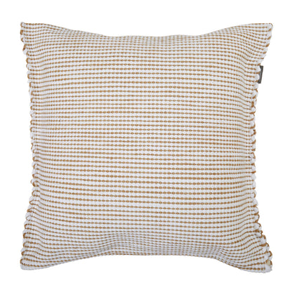 Upcycling-Kissen mit Füllung Cadema [Weiß & Beige]