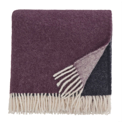 Wolldecke Salakas [Dunkelblau/Aubergine/Natur]