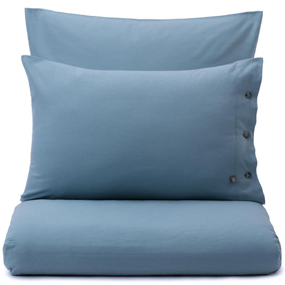 Flanell-Bettwäsche Telhado [Dunkles Nebelblau]