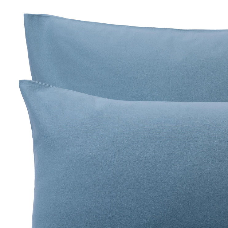 Flanell-Bettwäsche Telhado [Dunkles Nebelblau]