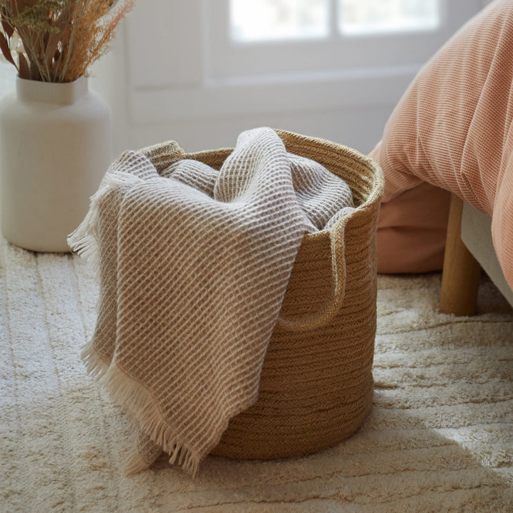 Merinodecke Raiana [Beige & Natur]
