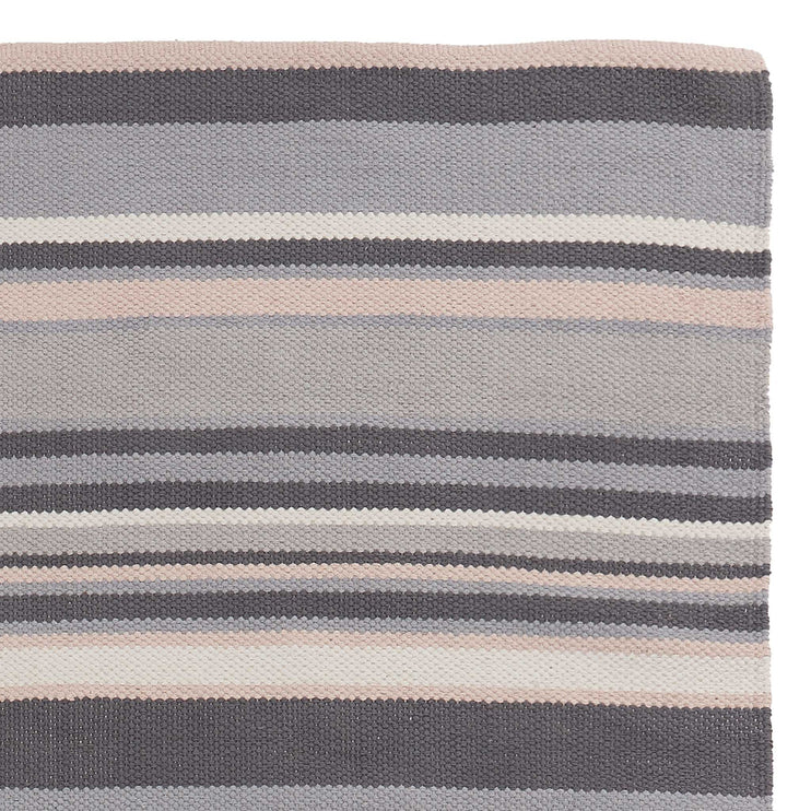 Mandana Rug dark grey & grey & powder pink, 100% cotton