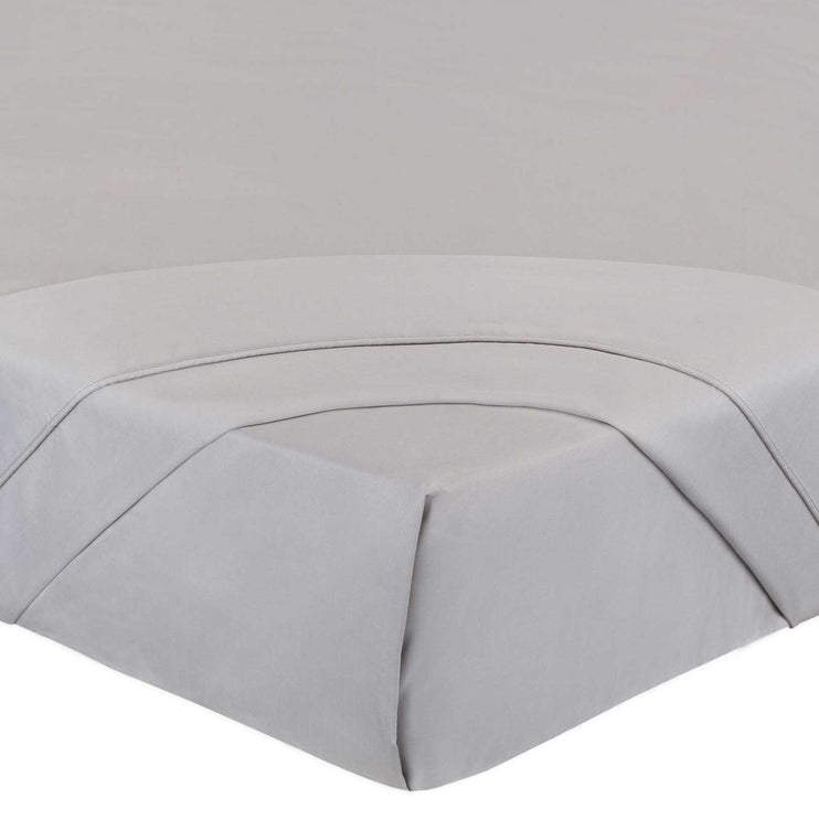 Benais flat sheet, grey, 100% cotton