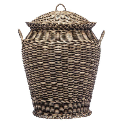 Wäschekorb Java, Dunkelbraun, 100% Rattan