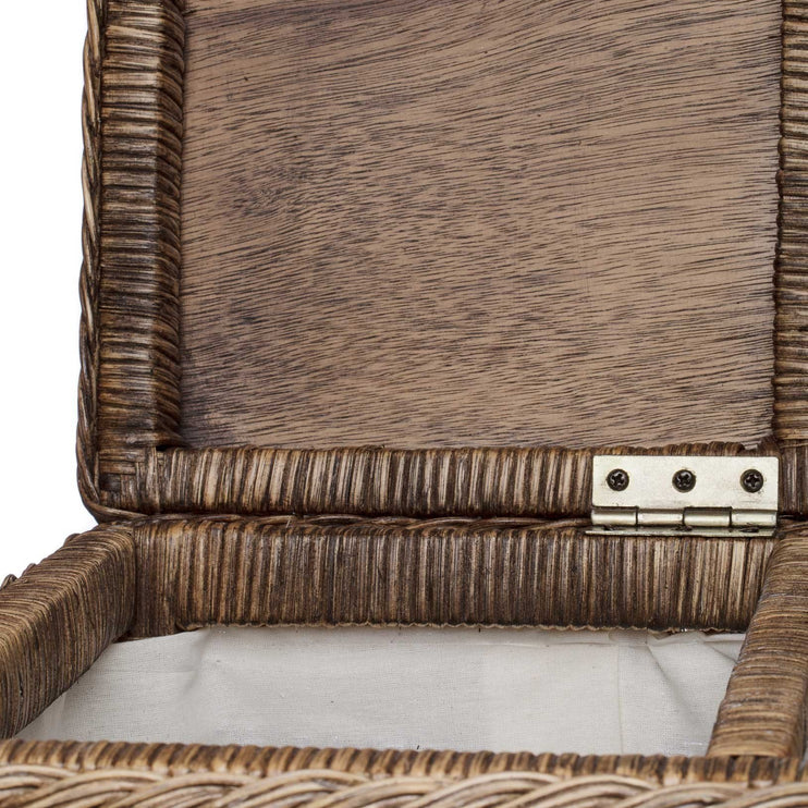 Wäschekorb Java, Dunkelbraun, 100% Rattan & 100% Baumwolle | URBANARA Wäschekörbe & Wäschetruhen