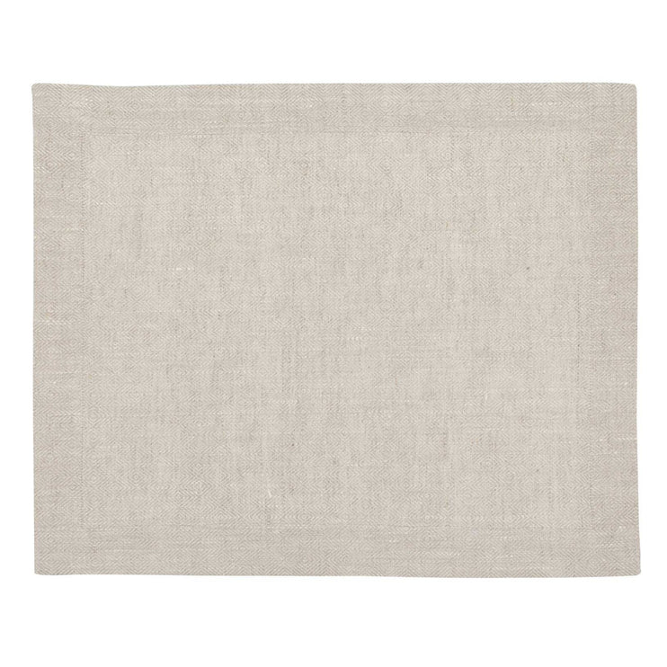 Zarasai place mat, white & natural, 100% linen