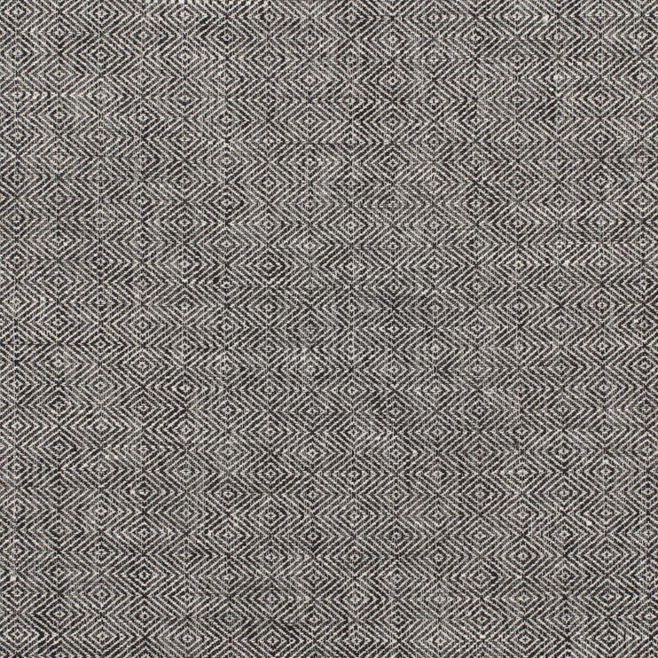 Zarasai place mat, black & white, 100% linen | URBANARA placemats