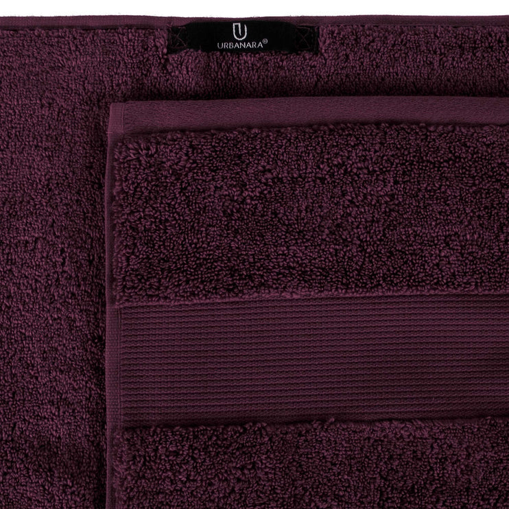Alvito hand towel, bordeaux red, 100% zero twist cotton |High quality homewares