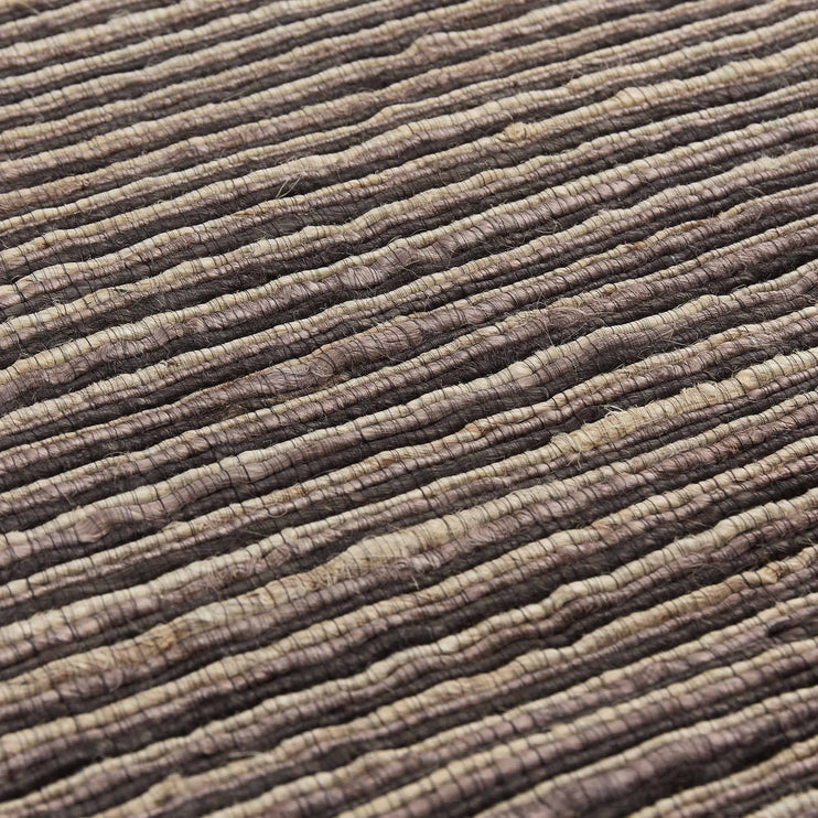 Sanali Rug natural white & stone grey & charcoal, 90% jute & 10% cotton | URBANARA jute rugs