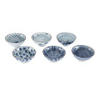 Onuma bowl, white & blue, 100% ceramic | URBANARA plates & bowls