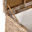 Truhe Java, Graubraun, 100% Rattan & 100% Baumwolle | URBANARA Wäschekörbe & Wäschetruhen