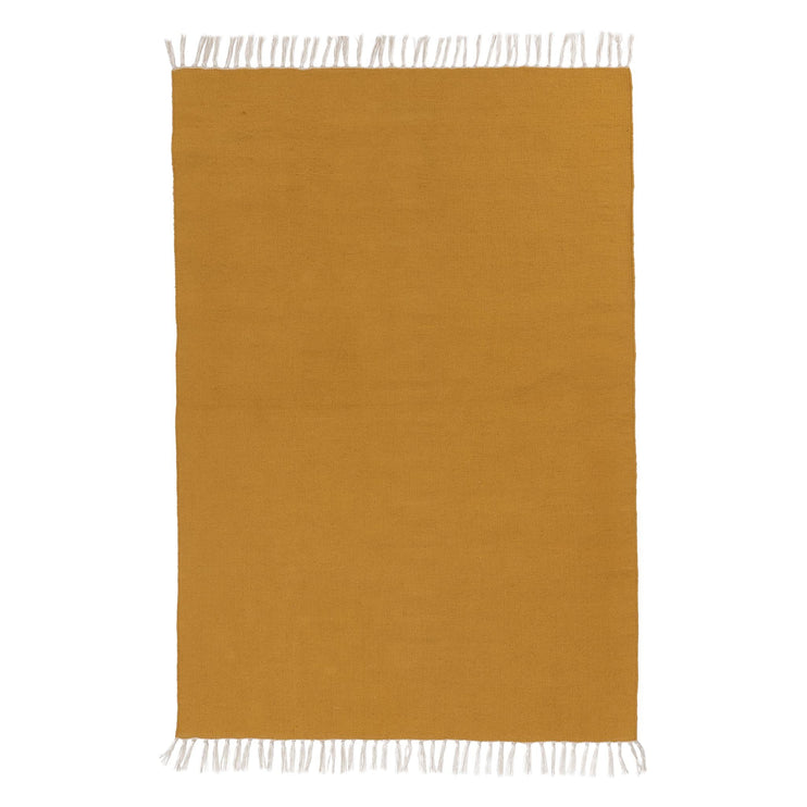 Teppich Udaka Senfgelb, 100% PET | URBANARA Gartenaccessories
