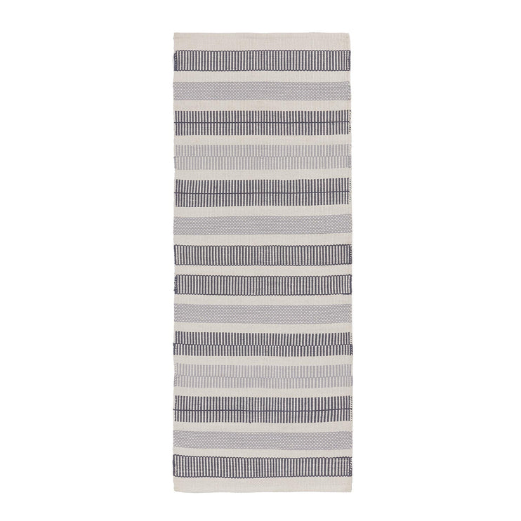 Vandani Runner in off-white & grey & dark grey blue | Home & Living inspiration | URBANARA