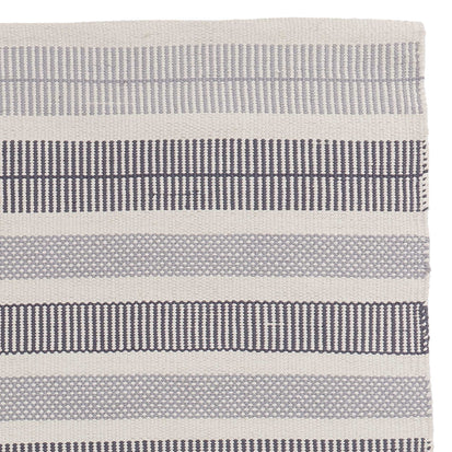 Vandani Runner off-white & grey & dark grey blue, 100% cotton