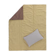 Picknickdecke Saldanha Senfgelb & Natur & Braun, 75% Baumwolle & 25% Leinen