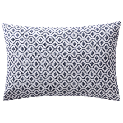 Viana cushion cover, blue grey & white, 100% cotton