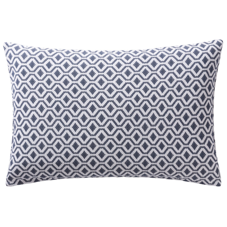 Viana cushion cover, blue grey & white, 100% cotton