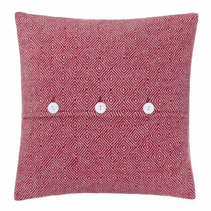 Kissenhülle Uyuni, Weinrot & Creme, 100% Kaschmirwolle | Hochwertige Wohnaccessoires