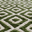 Tenali runner, olive green & off-white, 100% cotton |High quality homewares