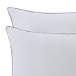 Tercia pillowcase, white & charcoal, 100% linen | URBANARA linen bedding