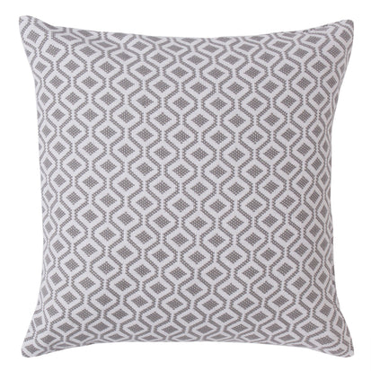 Viana cushion cover, grey & white, 100% cotton