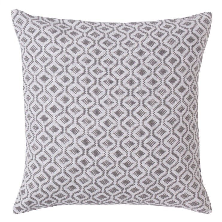 Viana cushion cover, grey & white, 100% cotton