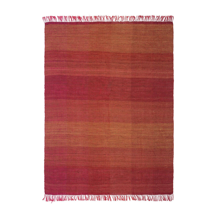 Birami blanket, red & orange & mustard, 60% linen & 40% silk | URBANARA silk blankets