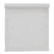 Cavaillon table runner, silver & white, 87% linen & 13% lurex