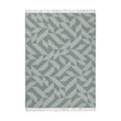 Decke Farum, Graublau & Creme, 100% Merinowolle | Hochwertige Wohnaccessoires