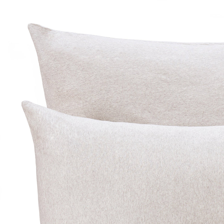 Sabugal pillowcase, sandstone melange, 100% cotton | URBANARA jersey bedding