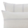 Minho pillowcase, natural white & grey & black, 93% cotton & 7% linen | URBANARA seersucker bedding
