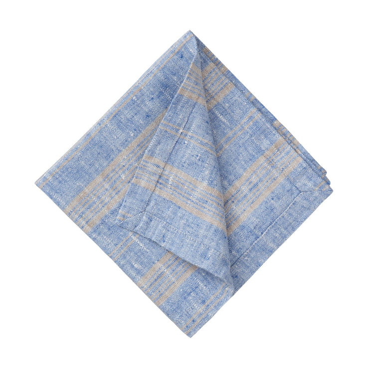 Lusis place mat, light blue & natural, 100% linen |High quality homewares