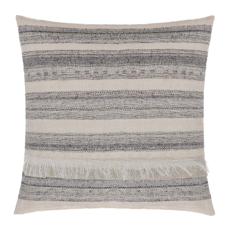 Bundi blanket, black & cream, 60% linen & 40% silk |High quality homewares