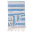 Filiz hammam towel, light blue & white, 100% cotton