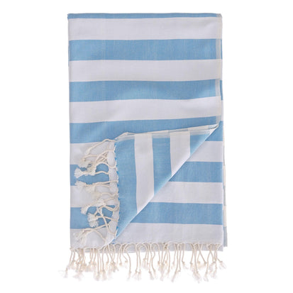 Filiz hammam towel, light blue & white, 100% cotton