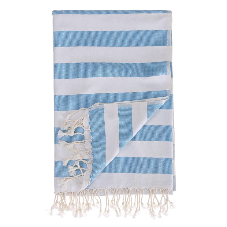 Filiz hammam towel, light blue & white, 100% cotton