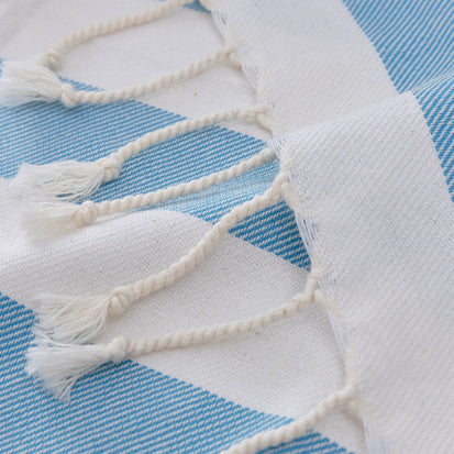 Light blue & White Filiz Hamamtuch | Home & Living inspiration | URBANARA